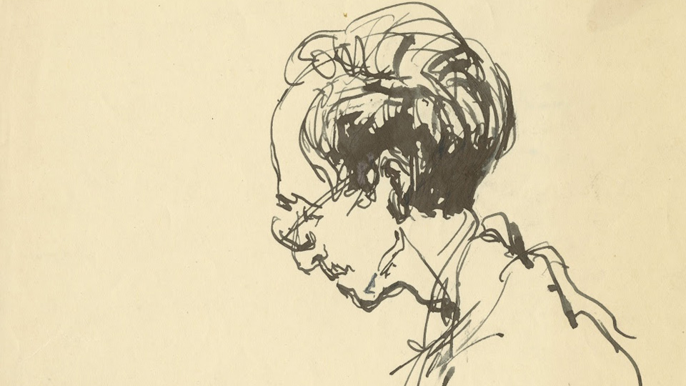 Drawing of Mátyás Seiber by Milein Cosman, credit: Royal College of Music